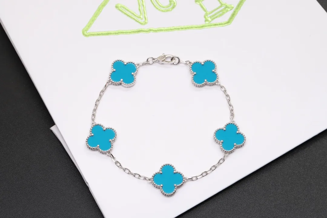 Vintage Alhambra 5-Motif Bracelet (Sterling Silver) D29016640 — view 3
