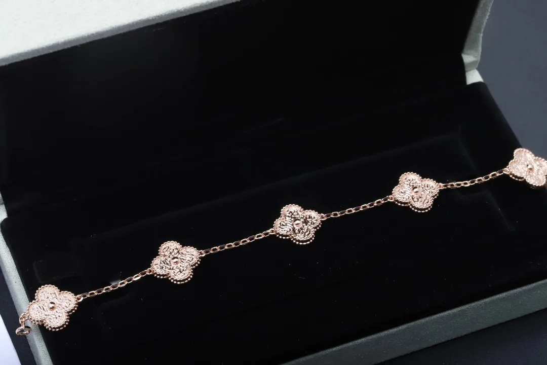 Vintage Alhambra 5-Motif Bracelet (Sterling Silver) D35016644 — view 2