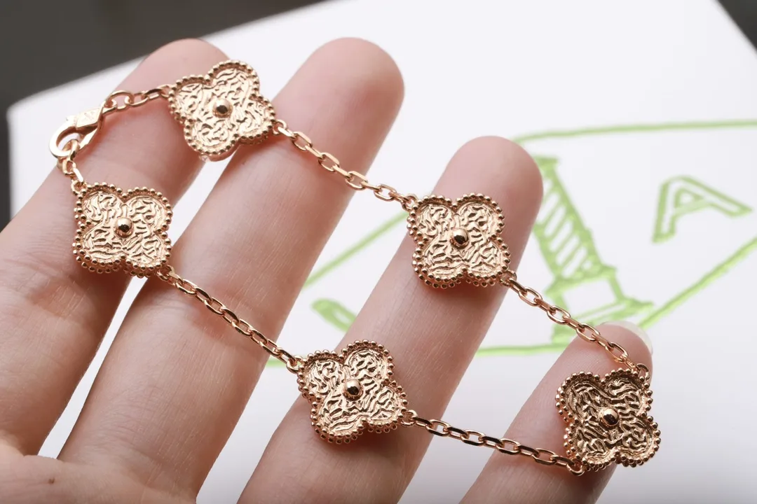 Vintage Alhambra 5-Motif Bracelet (Sterling Silver) D35016644 — view 4