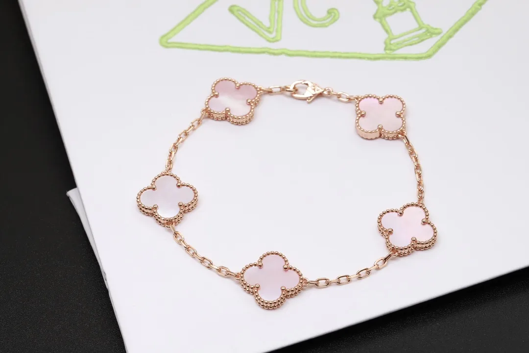Vintage Alhambra 5-Motif Pink Shell Bracelet D32016642 — view 3