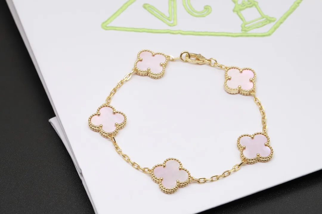 Vintage Alhambra 5-Motif Pink Shell Bracelet D32016642 — view 4