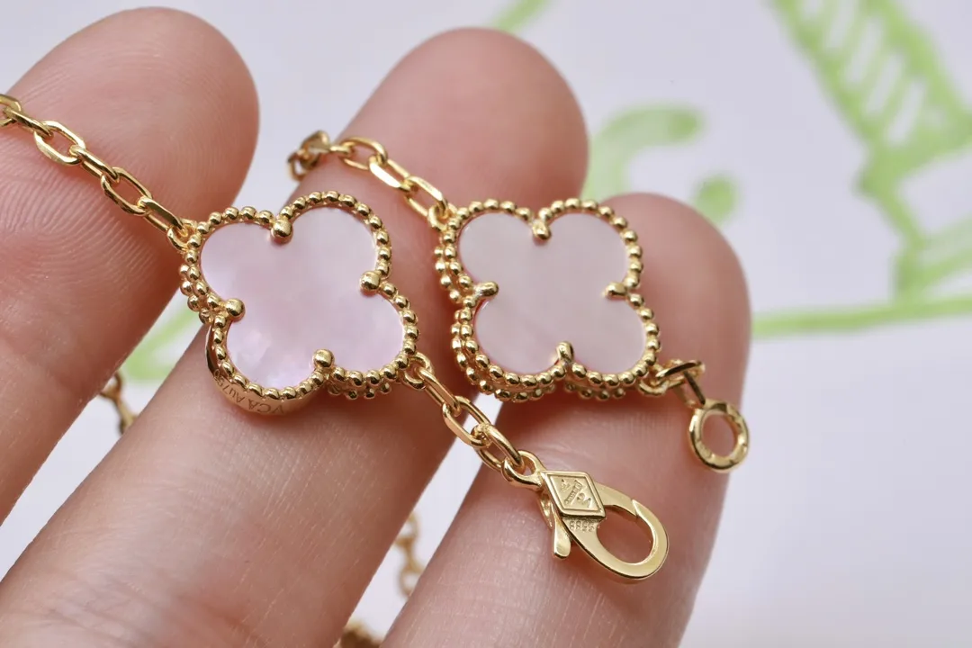 Vintage Alhambra 5-Motif Pink Shell Bracelet D32016642 — view 5