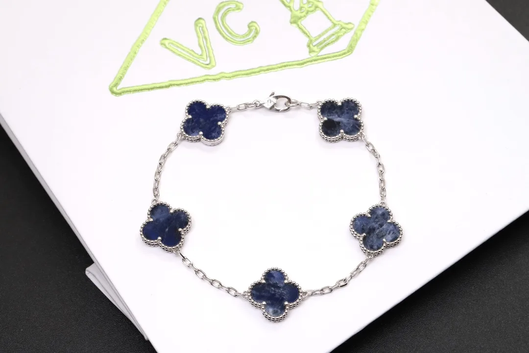 Vintage Alhambra 5-Motif Pietersite Bracelet (Sterling Silver) D29016638 — view 4