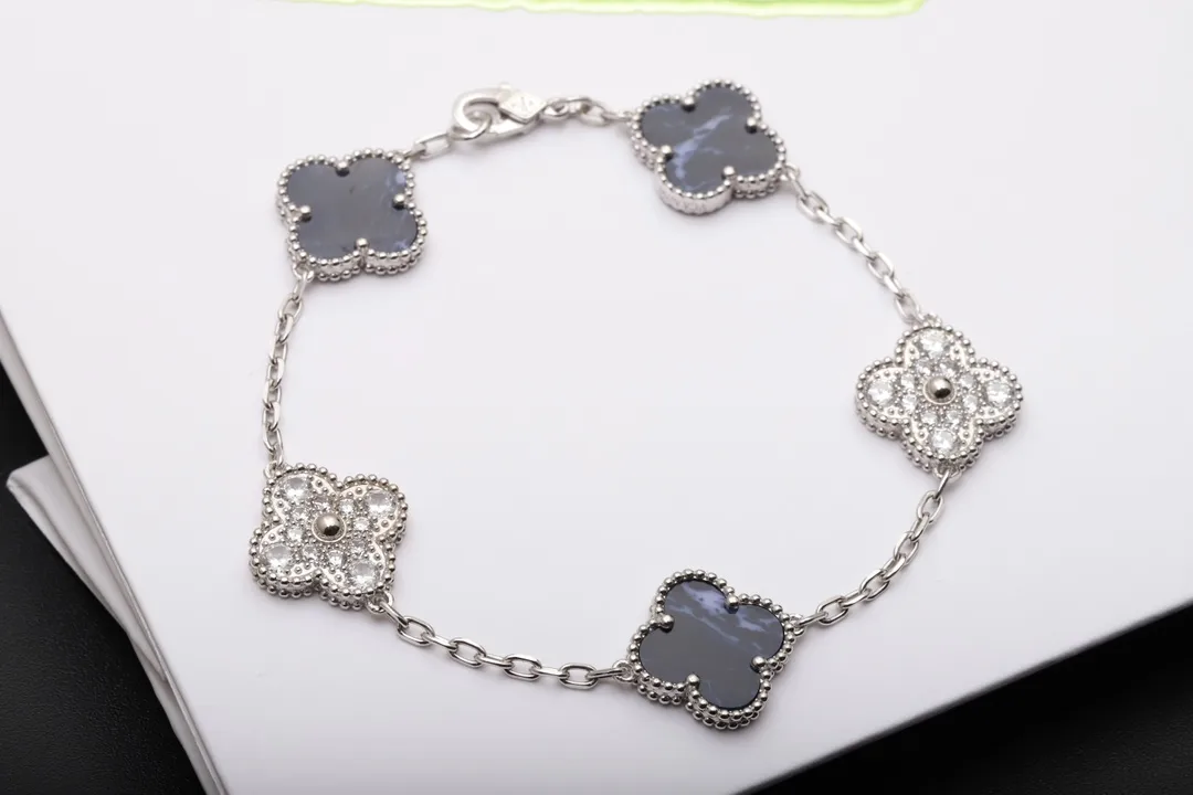 Vintage Alhambra 5-Motif Pietersite Bracelet (Sterling Silver) D31016646 — view 4
