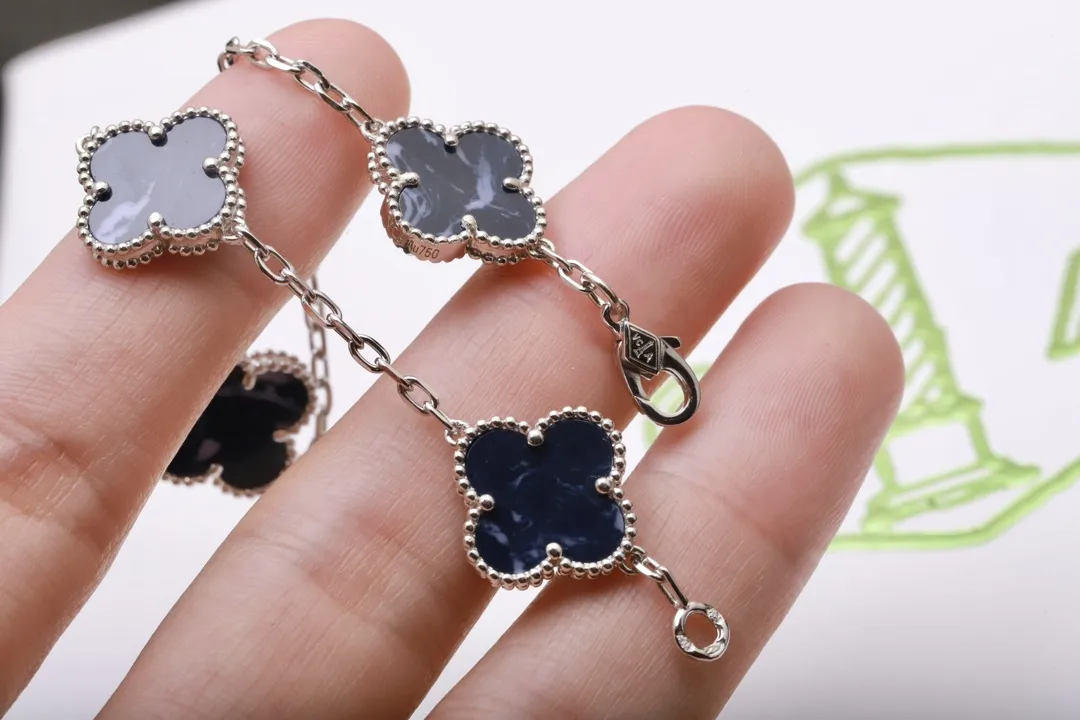 Vintage Alhambra 5-Motif Pietersite Bracelet (Sterling Silver) D31016646 — view 5