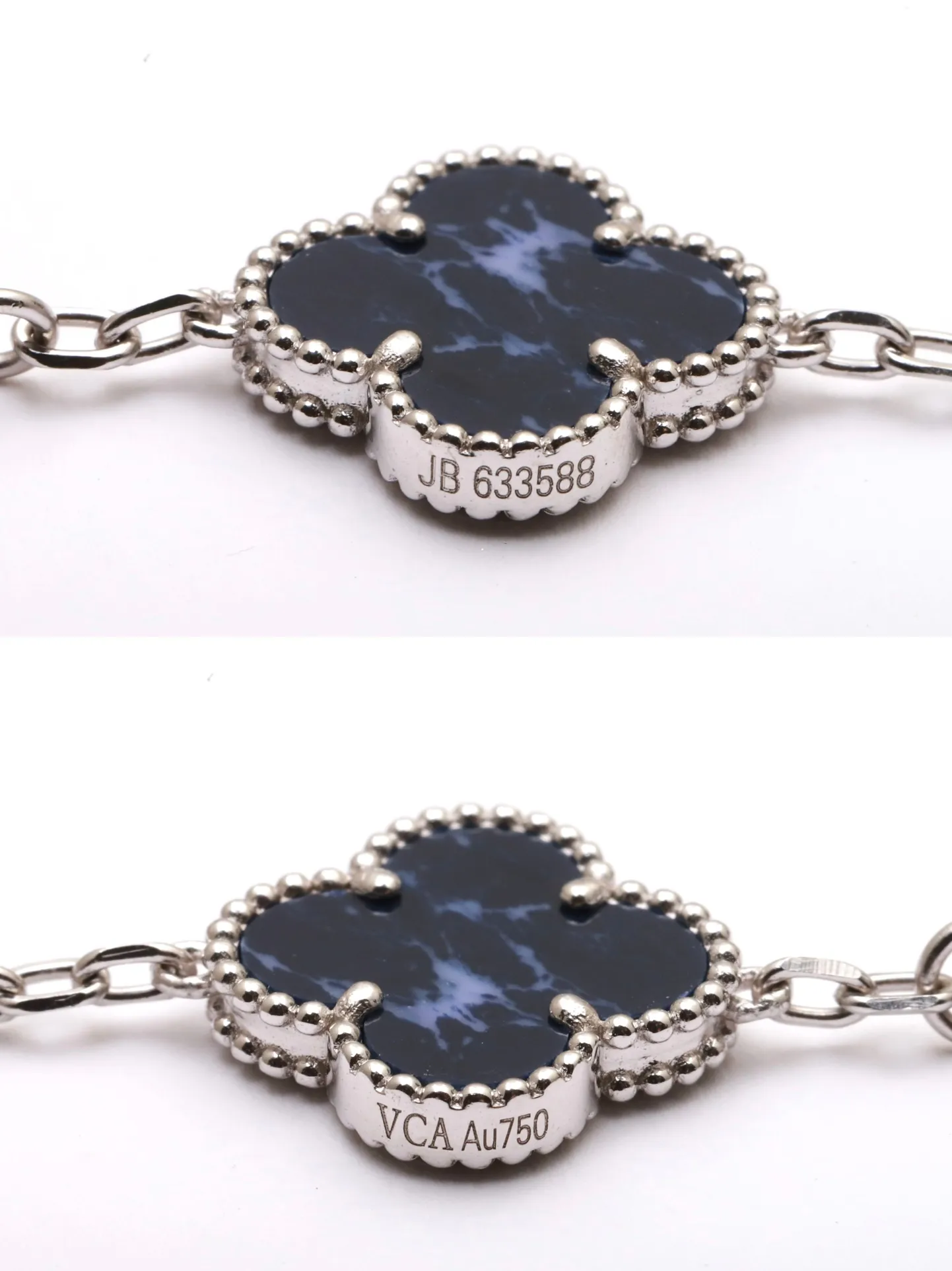 Vintage Alhambra 5-Motif Pietersite Bracelet (Sterling Silver) D31016646 — view 6