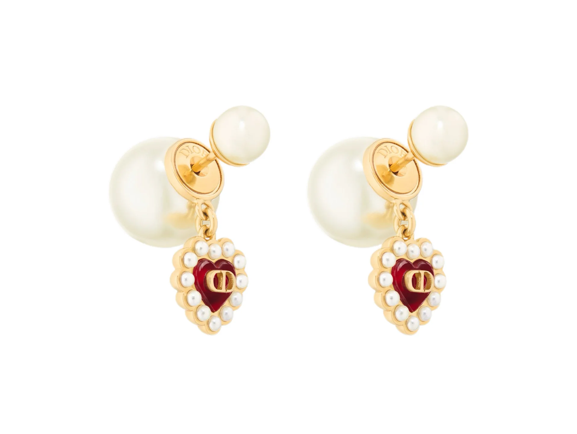 Dior Tribales Heart and Pearl Earrings D14016672