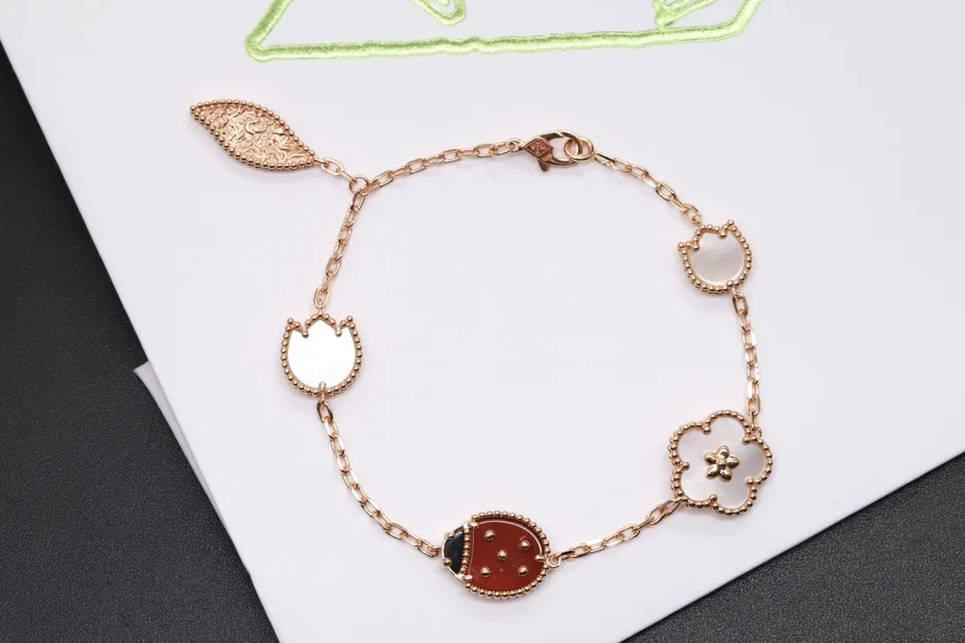 Lucky Spring 5-Motif Bracelet (18K Gold-Plated Silver) D32016633 — view 2
