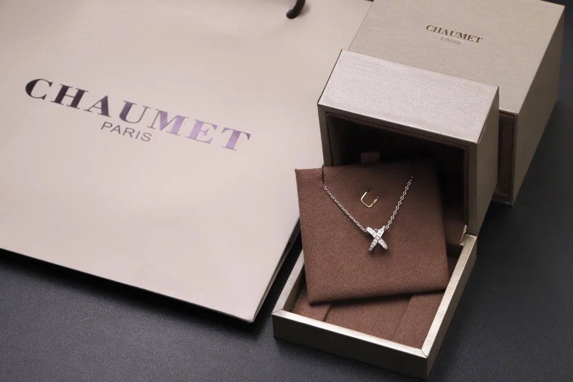 Jeux de Liens Cross Pendant Necklace (Gold-Plated Brass) D12516596