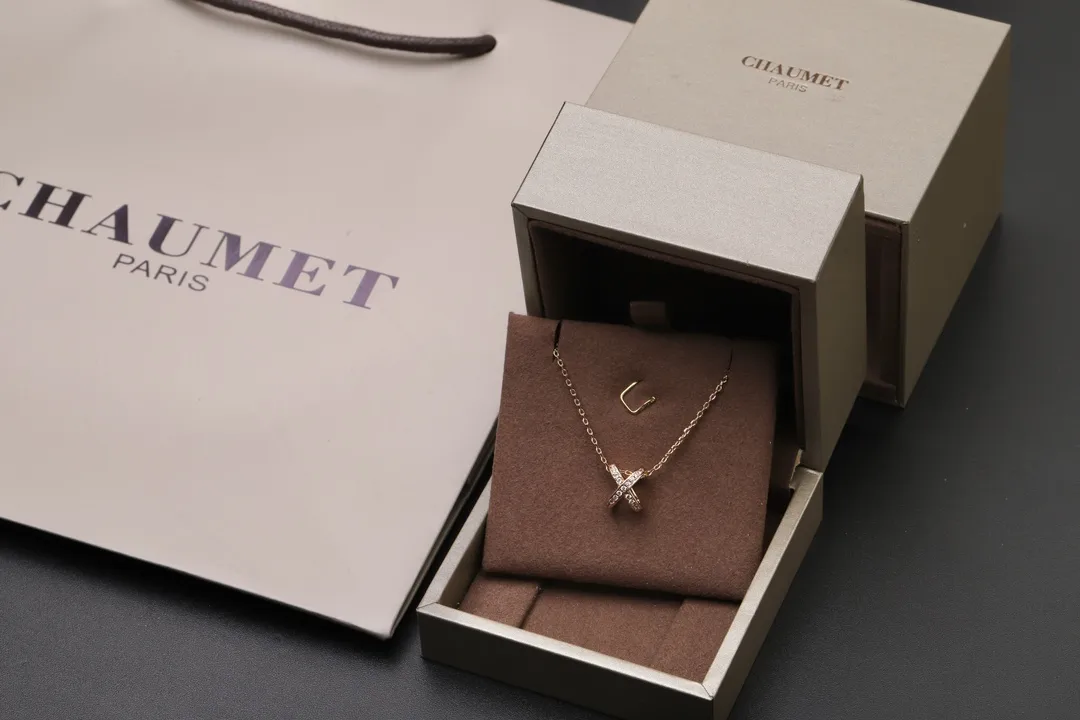 Jeux de Liens Cross Pendant Necklace (Gold-Plated Brass) D12516597