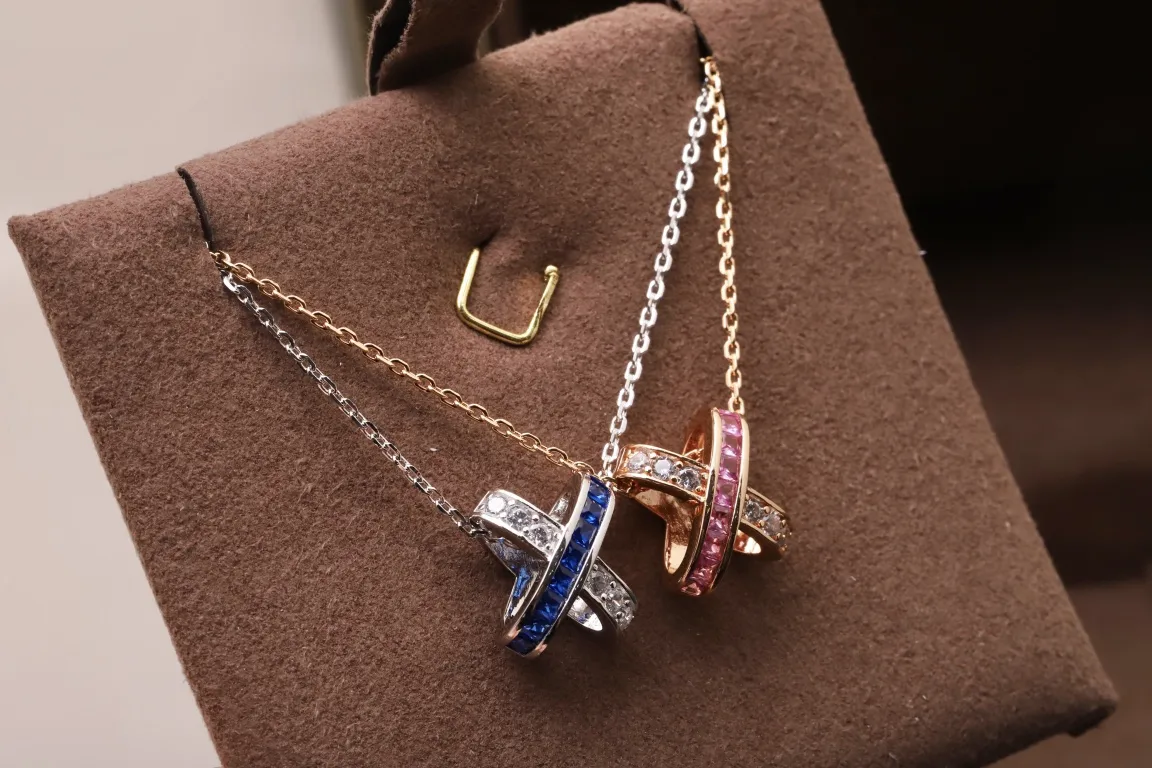 Jeux de Liens Cross Pendant Necklace (Sterling Silver) D27516598 — view 2