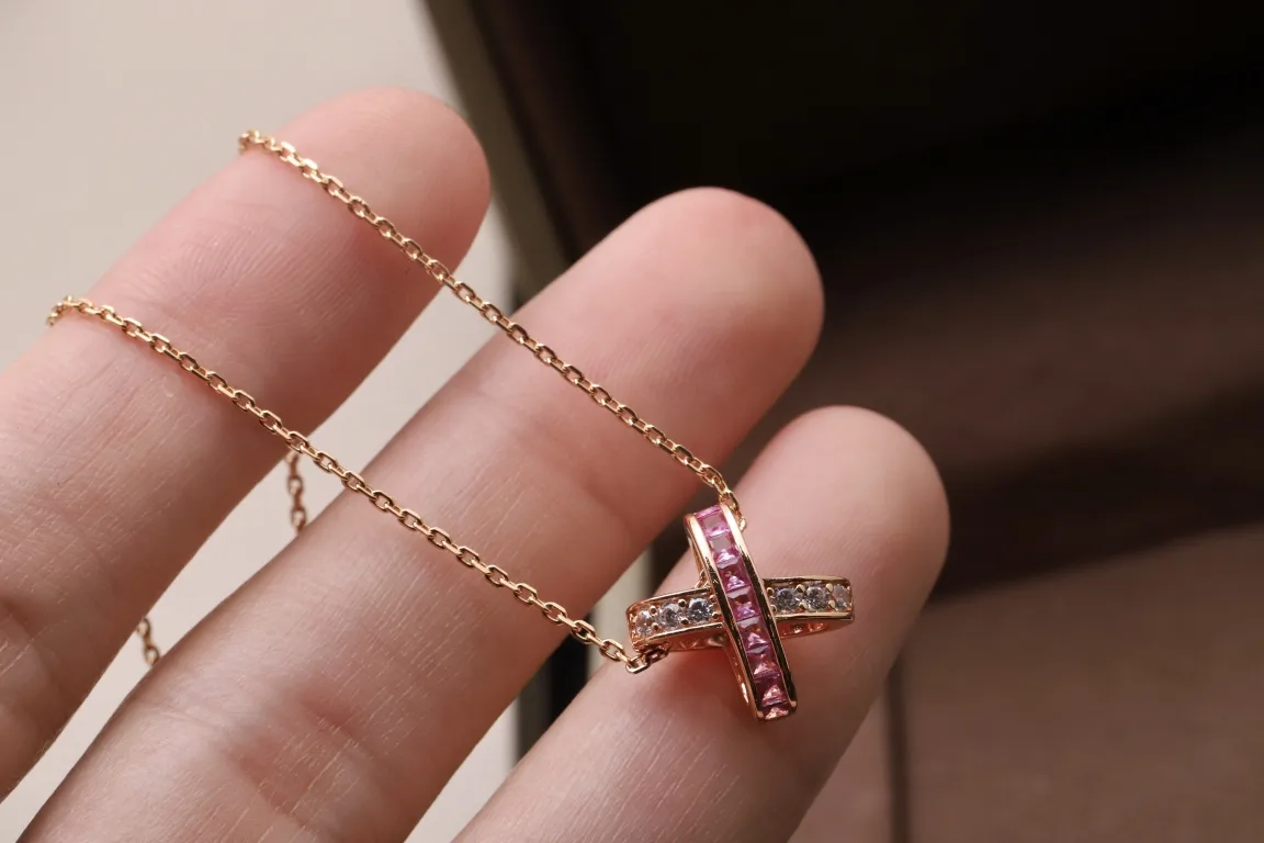 Jeux de Liens Cross Pendant Necklace (Sterling Silver) D27516598 — view 4