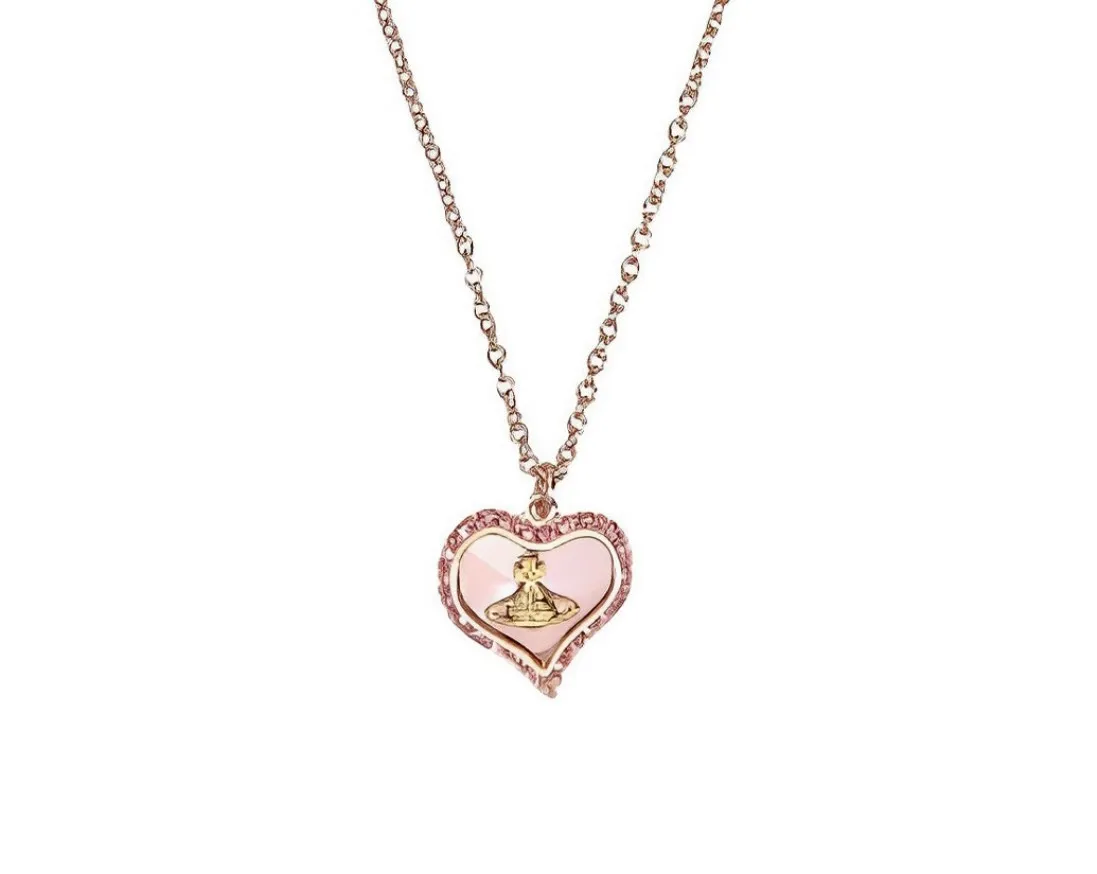 Orb Heart Pendant Necklace with Mother-of-Pearl D12016994