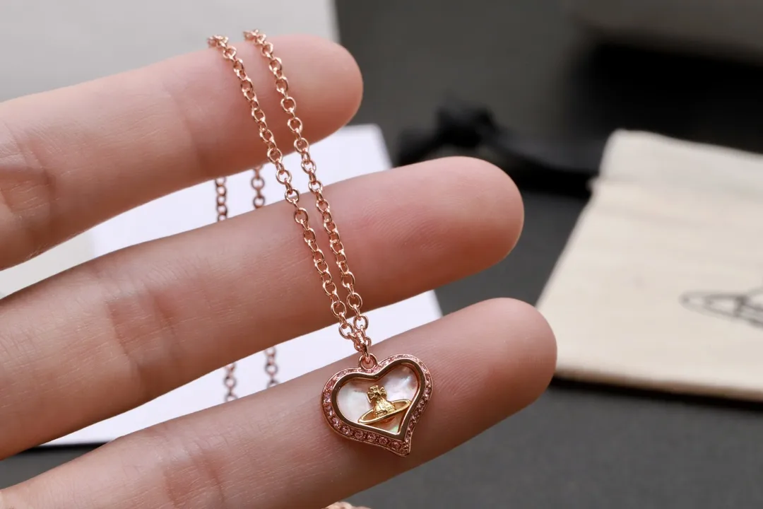 Orb Heart Pendant Necklace with Mother-of-Pearl D12016994 — view 5