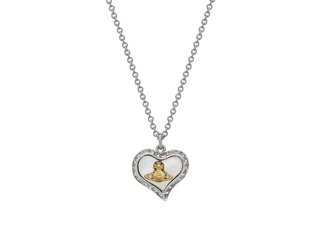 Orb Heart Mother-of-Pearl Pendant Necklace D12016995