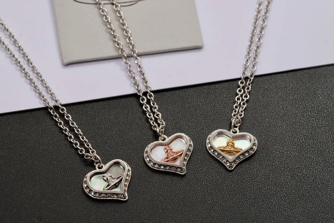 Orb Heart Mother-of-Pearl Pendant Necklace D12016995 — view 3