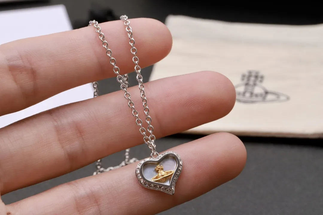 Orb Heart Mother-of-Pearl Pendant Necklace D12016995 — view 5