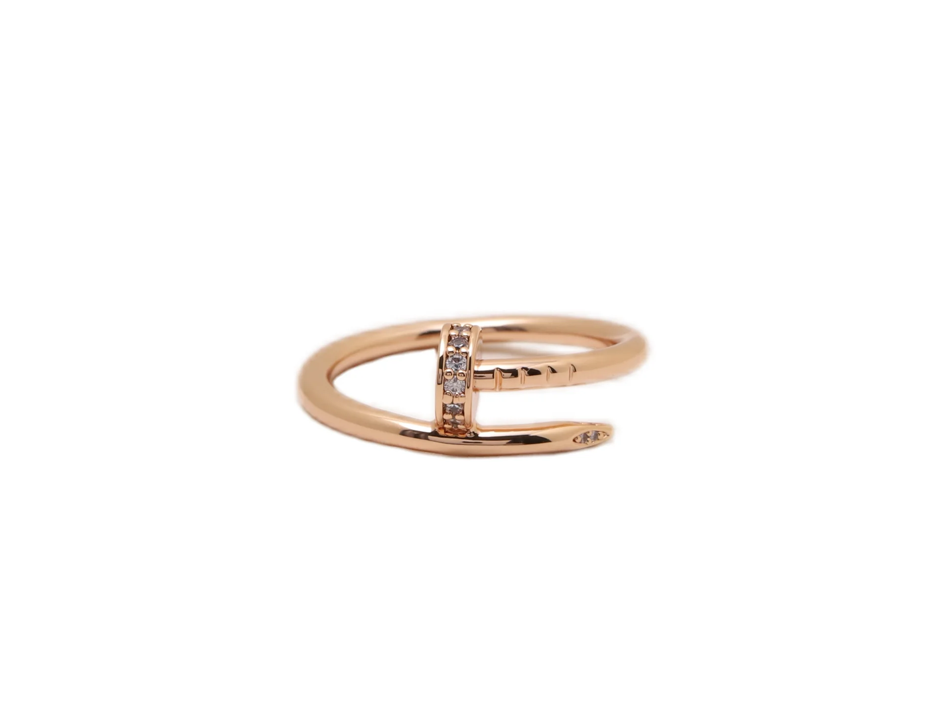 Juste un Clou Slim Ring with Crystals (Gold-Plated Brass) D13517708