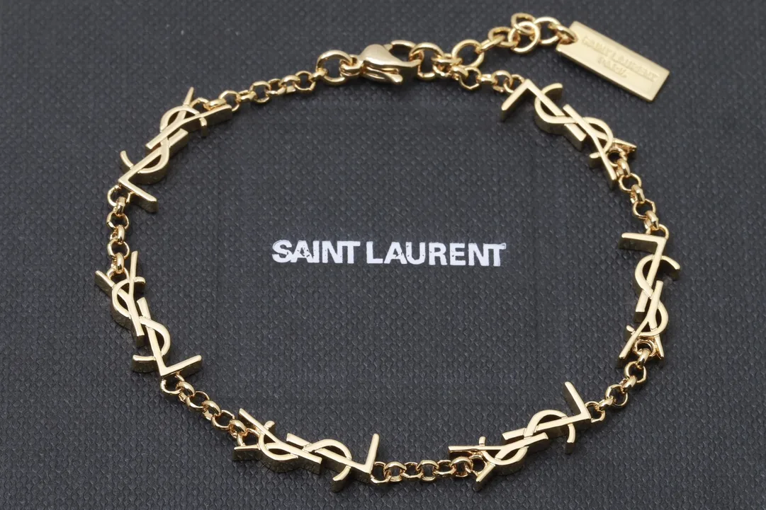 Monogram Multi-Logo Chain Bracelet (Brass) D13517321 — view 3