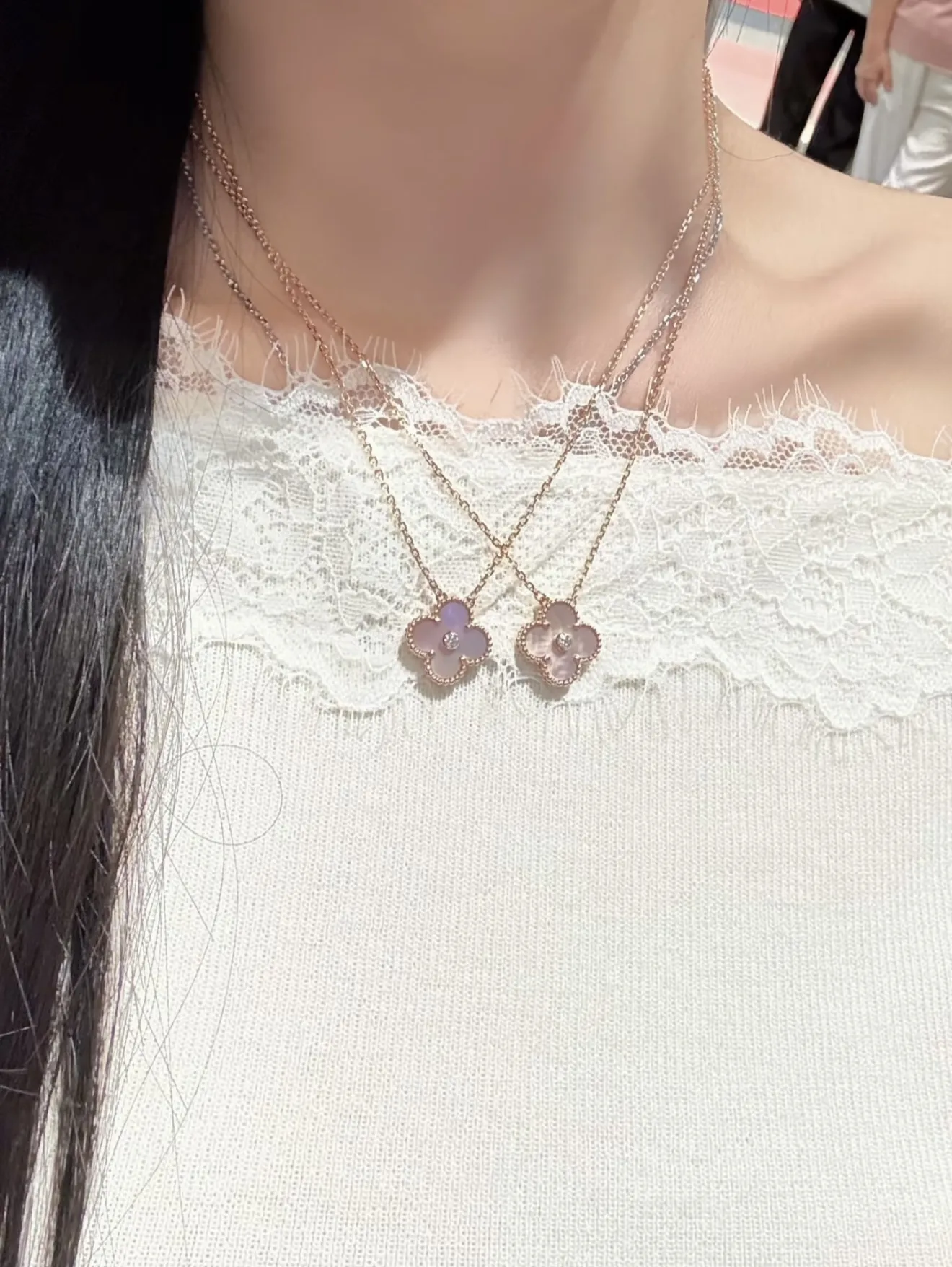 Vintage Alhambra Pendant Necklace (Sterling Silver) D15017312 — view 8