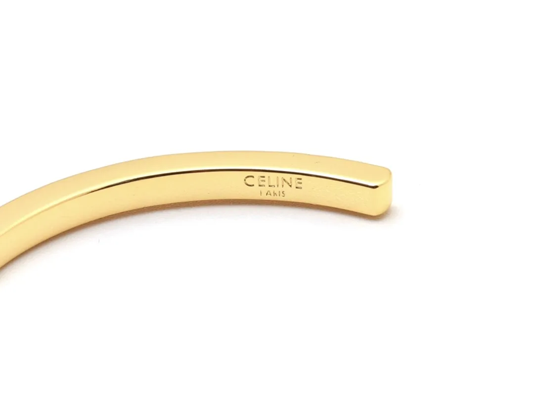 Celine Paris Logo Engraved Cuff Bracelet D14017319 — view 3