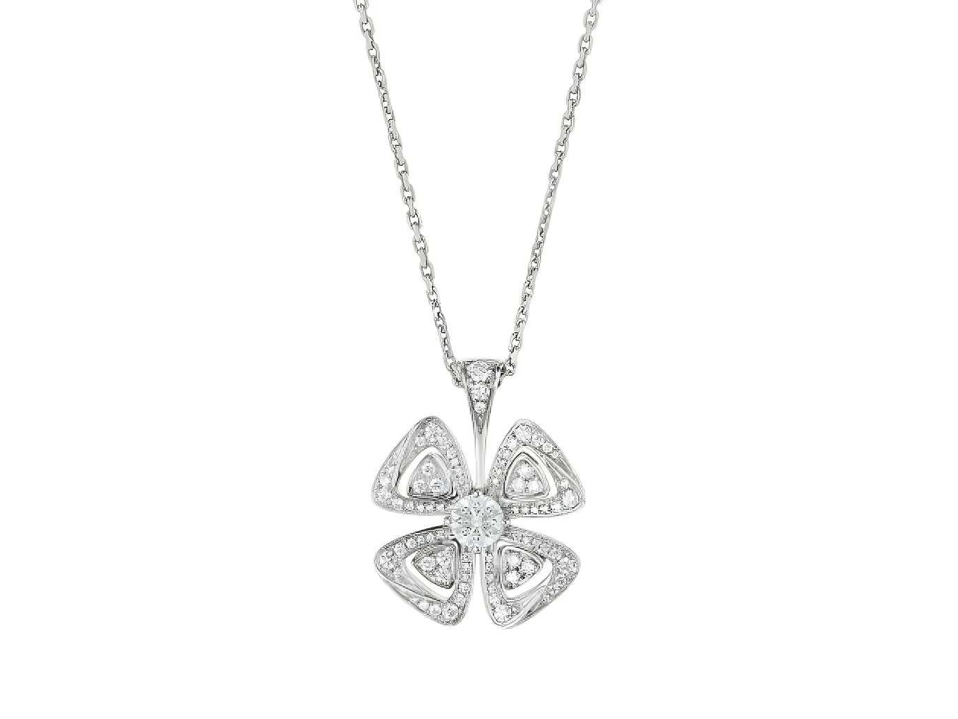 Fiorever Diamond Flower Pendant Necklace D12017142