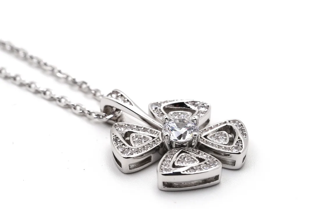 Fiorever Diamond Flower Pendant Necklace D12017142 — view 2