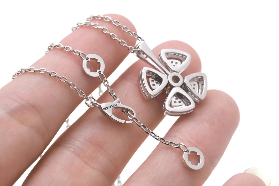 Fiorever Diamond Flower Pendant Necklace D12017142 — view 4