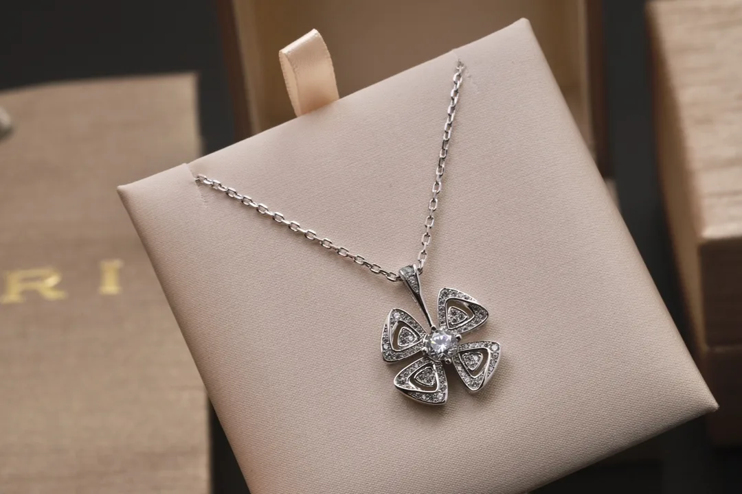 Fiorever Diamond Flower Pendant Necklace D12017142 — view 5