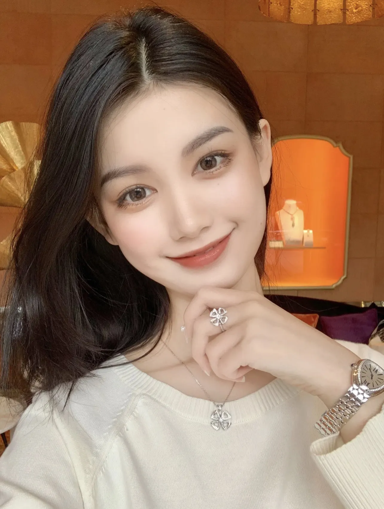 Fiorever Diamond Flower Pendant Necklace D12017142 — view 8