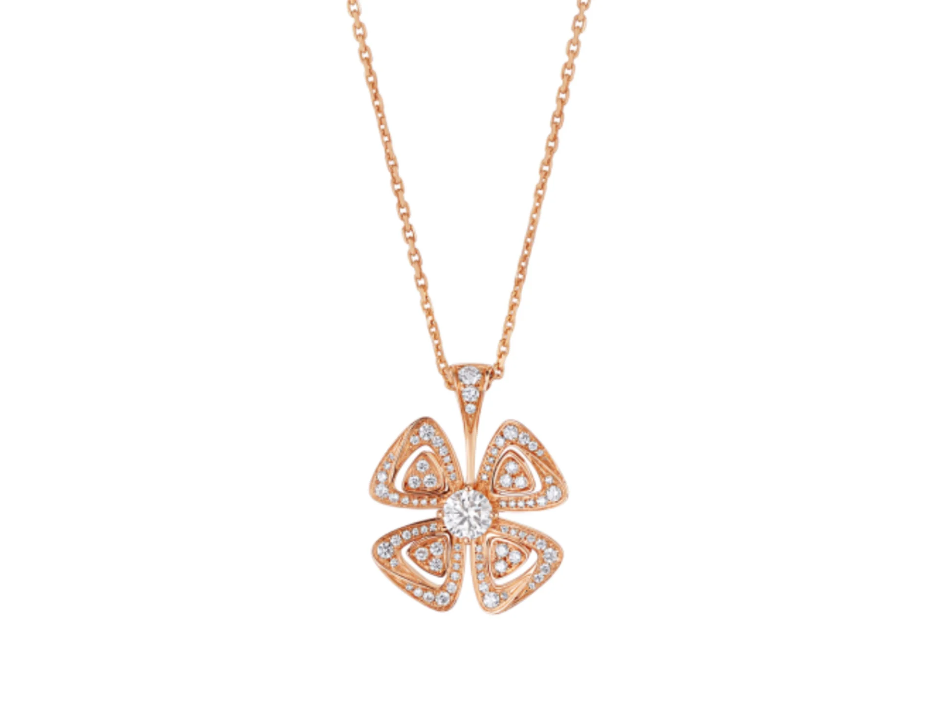 Fiorever Diamond Flower Pendant Necklace D12017143