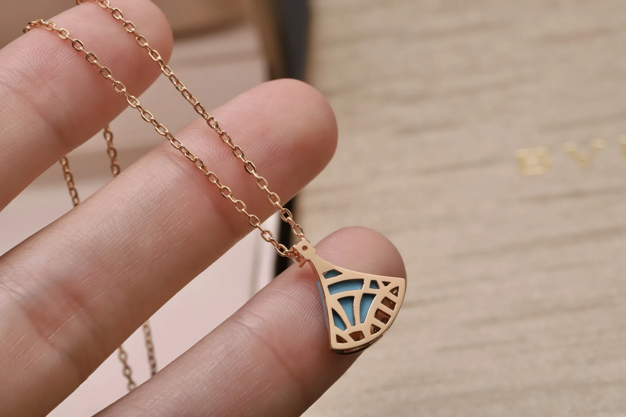 Divas' Dream Turquoise and Diamond Pendant Necklace D13017370 — view 5