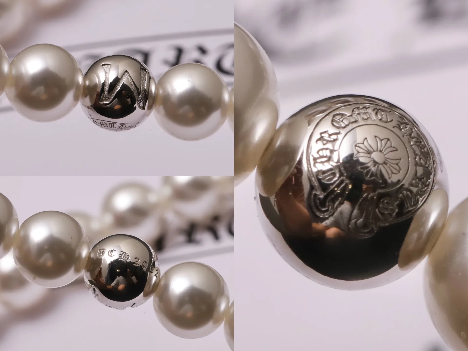 Chrome Hearts x Mikimoto Pearl Cross Pendant Necklace D28517399 — view 6
