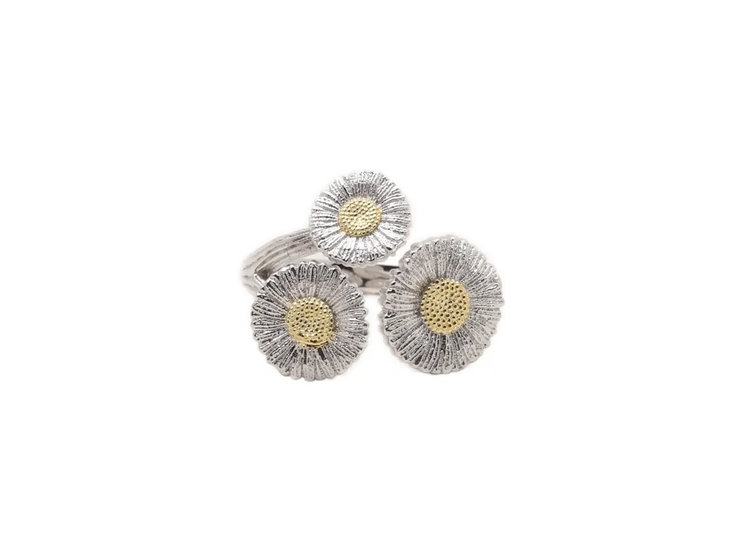 Buccellati Blossoms Daisy Three-Flower Ring D32516857 — view 3