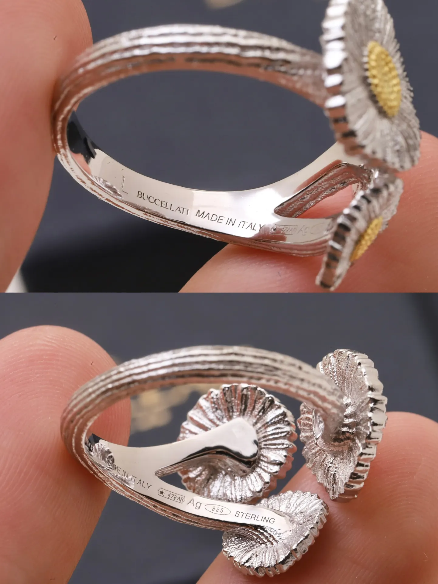 Buccellati Blossoms Daisy Three-Flower Ring D32516857 — view 9