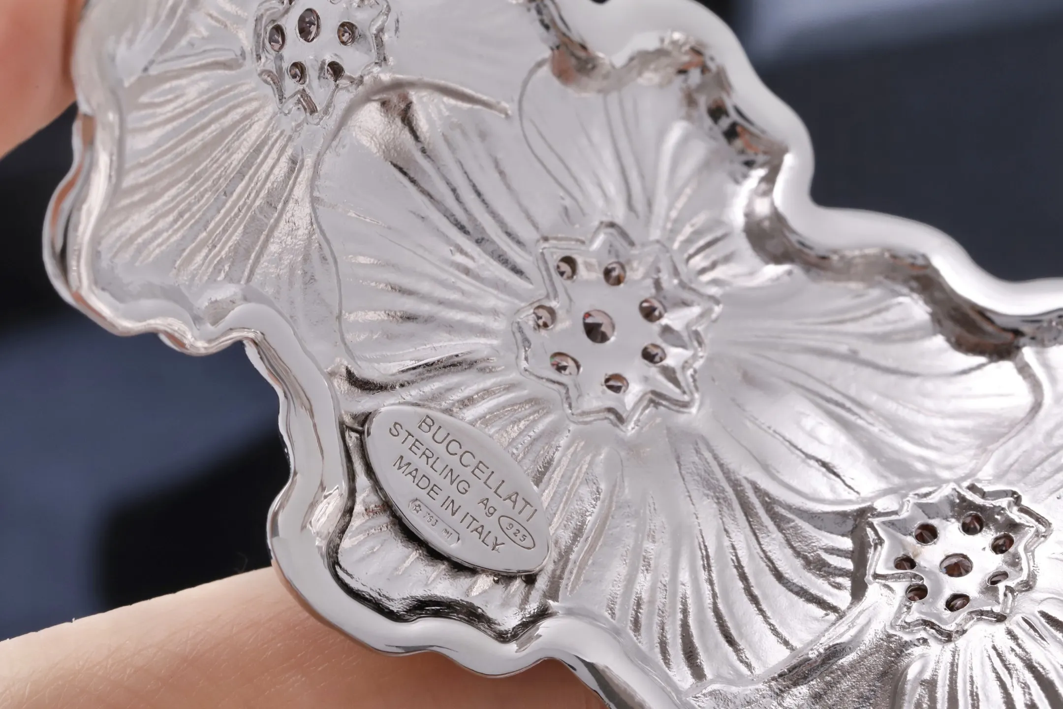 Gardenia Sterling Silver Cuff Bracelet D338016544 — view 7