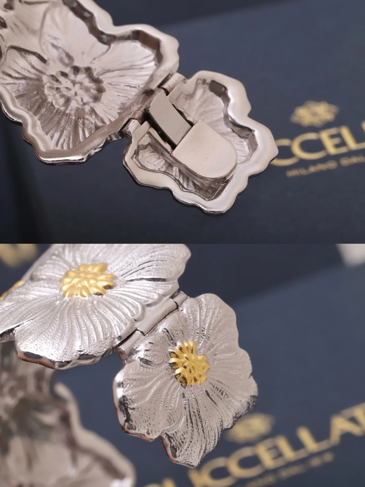 Blossoms Engraved Wide Cuff Bangle D338016543 — view 6