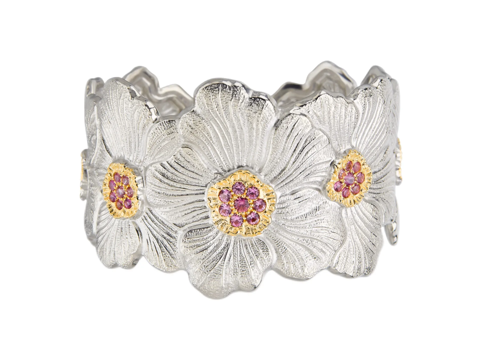 Buccellati Gardenia Wide Cuff Bracelet (Sterling Silver) D338016545