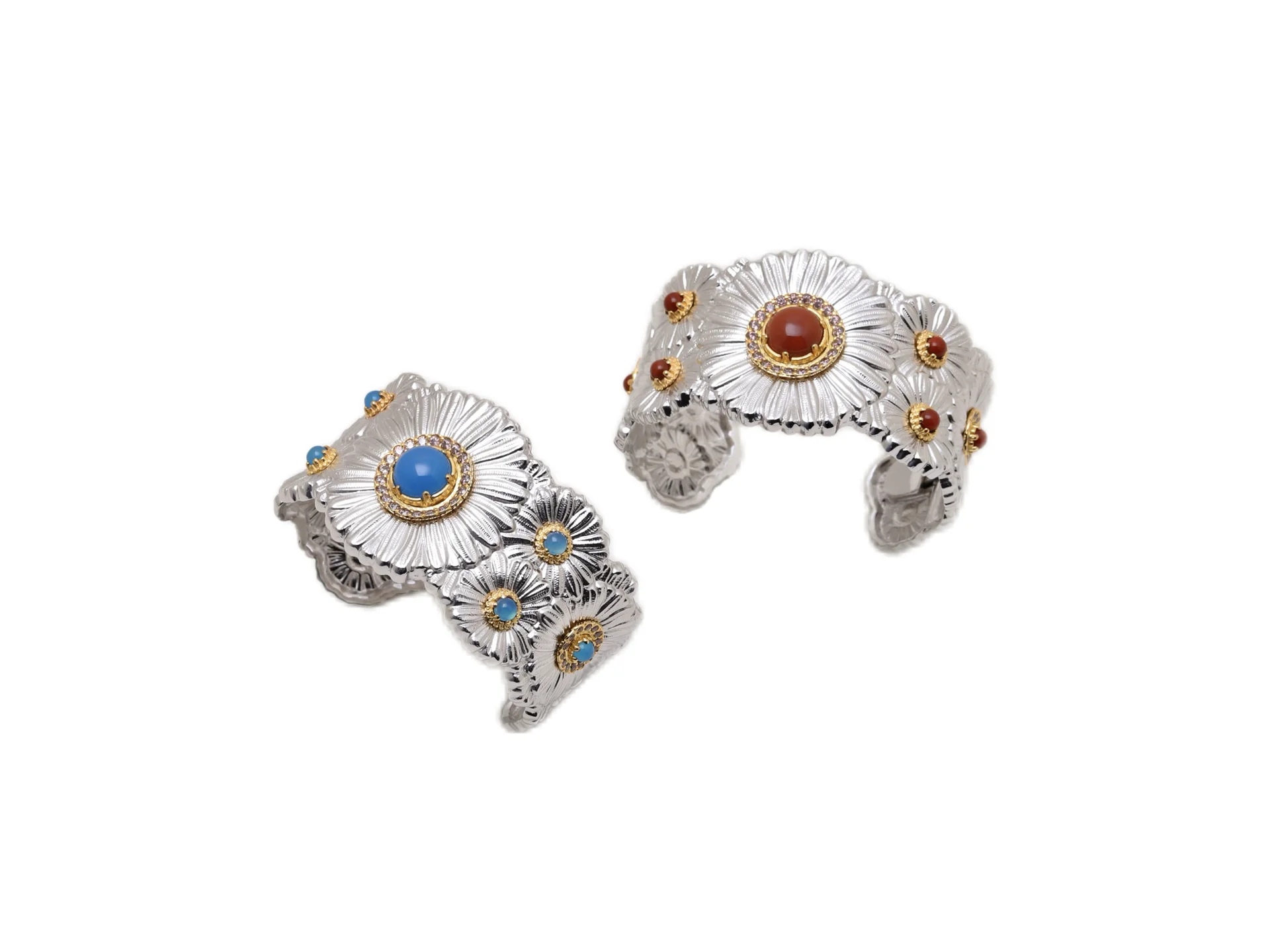 Buccellati Daisy Ruby Wide Cuff Bangle D261017505 — view 2