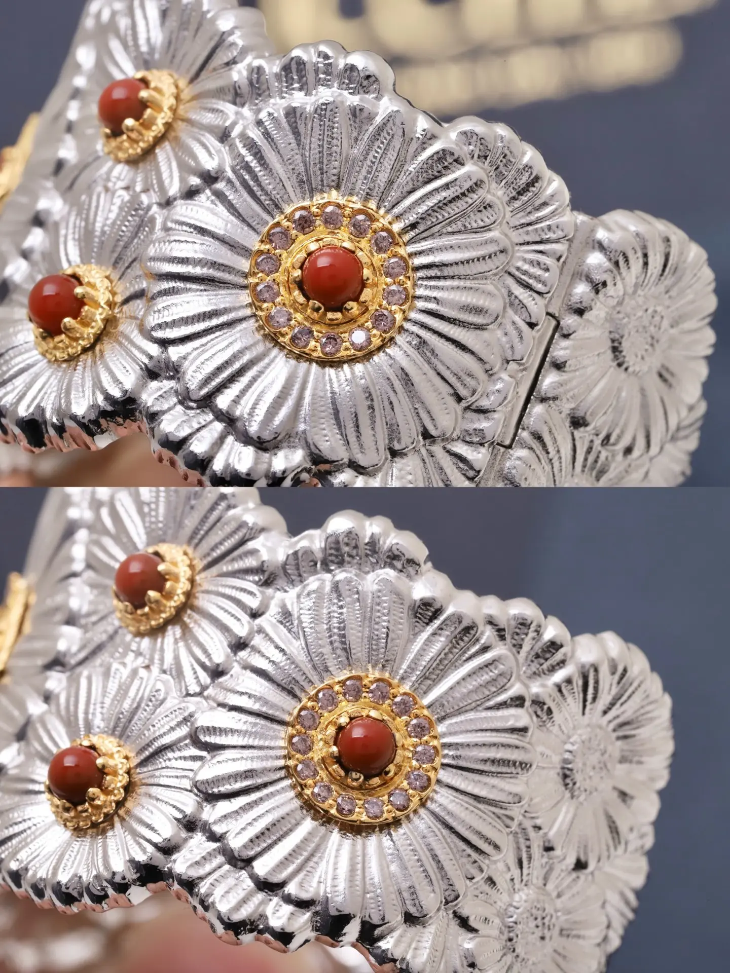 Buccellati Daisy Ruby Wide Cuff Bangle D261017505 — view 7
