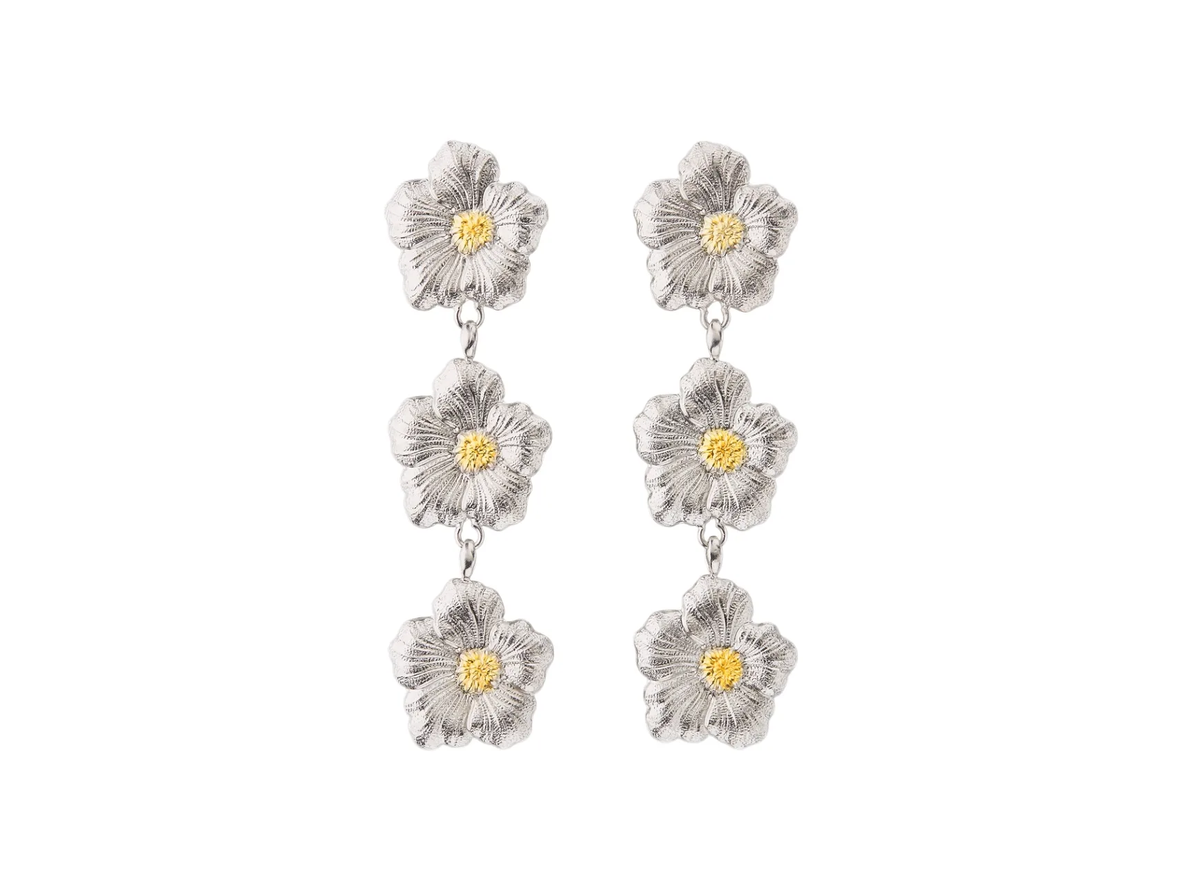 Buccellati Gardenia Triple Flower Drop Earrings D128516547