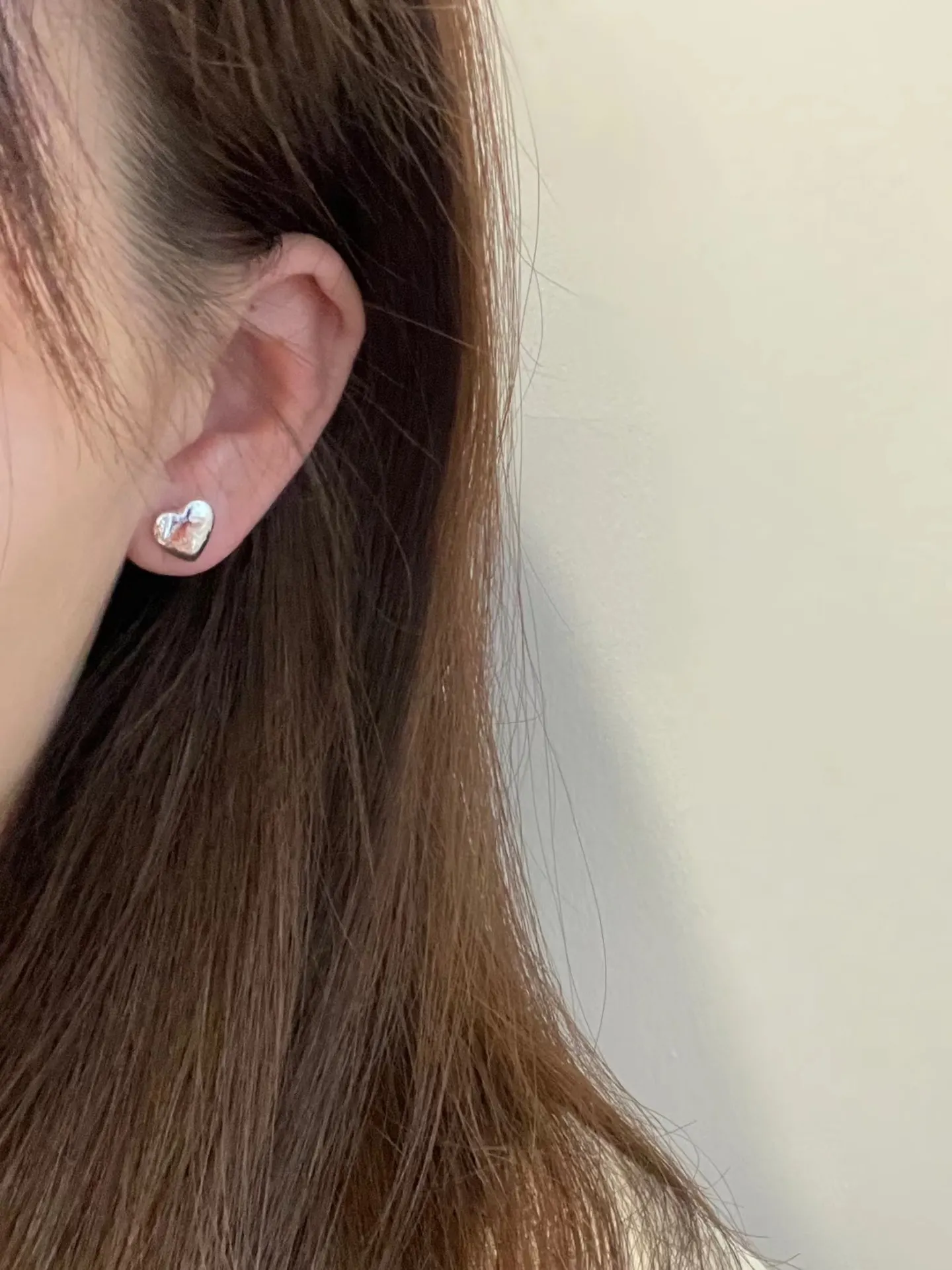 Heart Stud Earrings in Gold-Plated Sterling Silver D12517374 — view 7