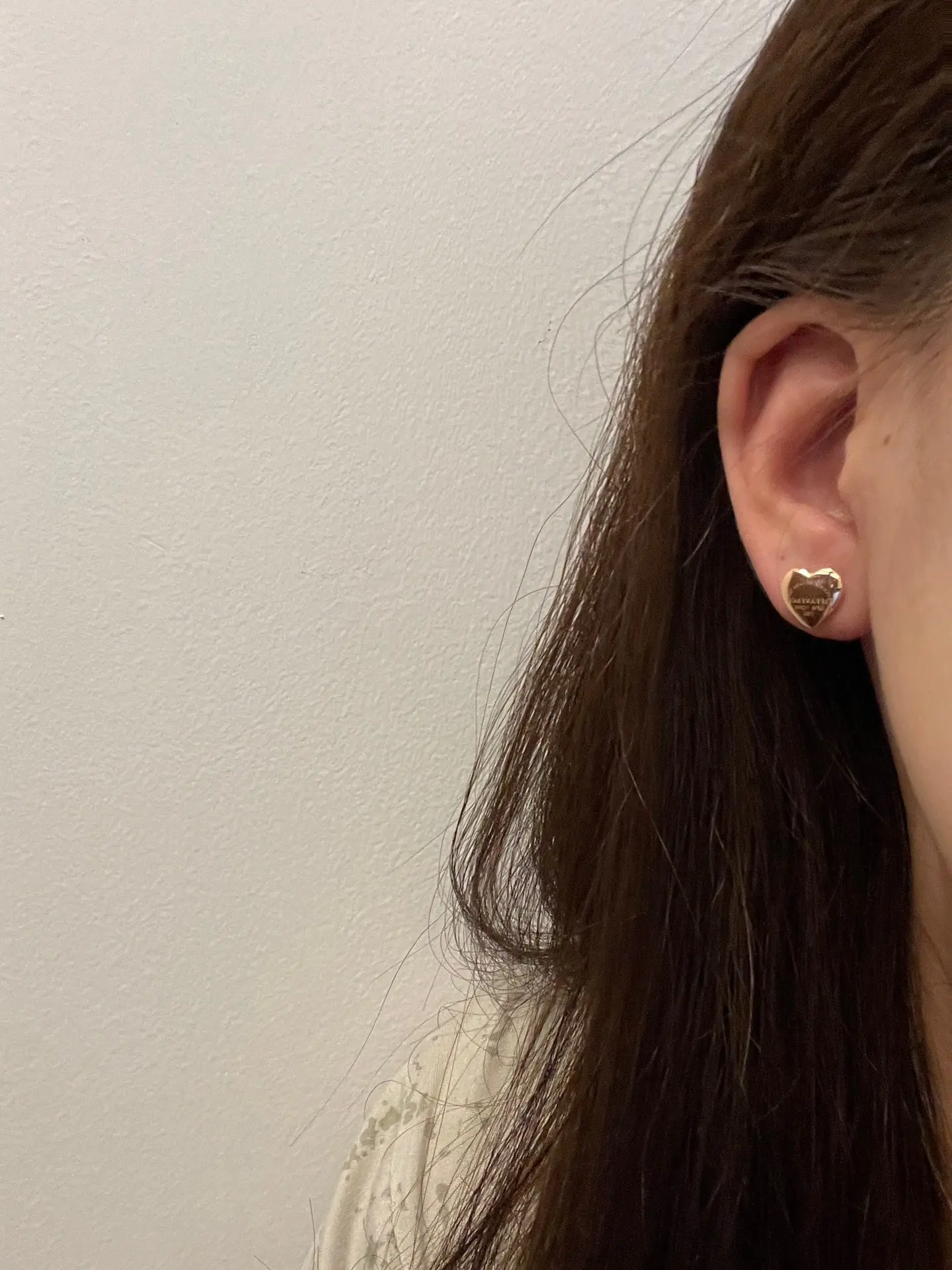 Heart Stud Earrings in Gold-Plated Sterling Silver D12517374 — view 9