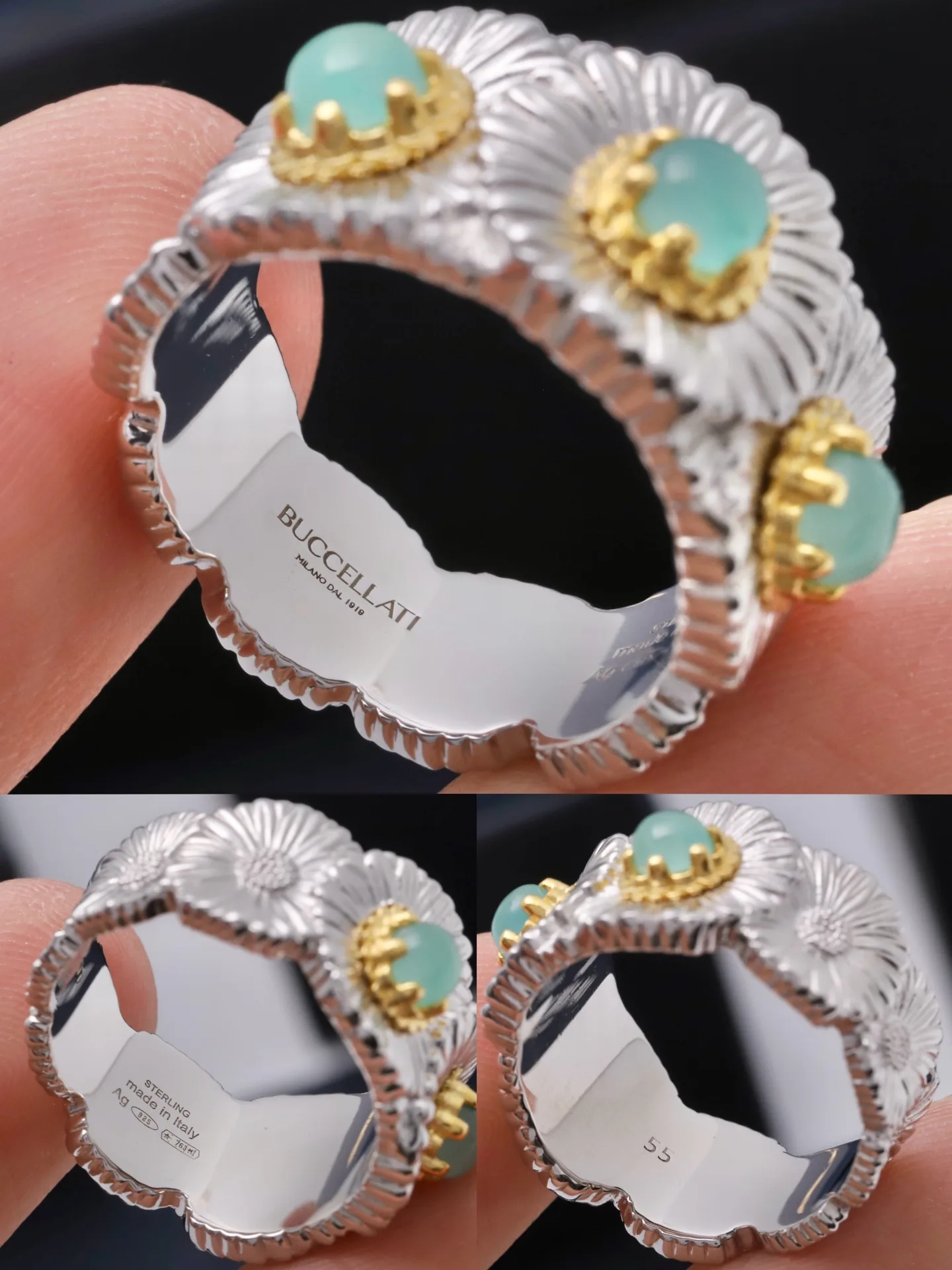 Blossoms Daisy Ring with Amazonite D54516860 — view 7