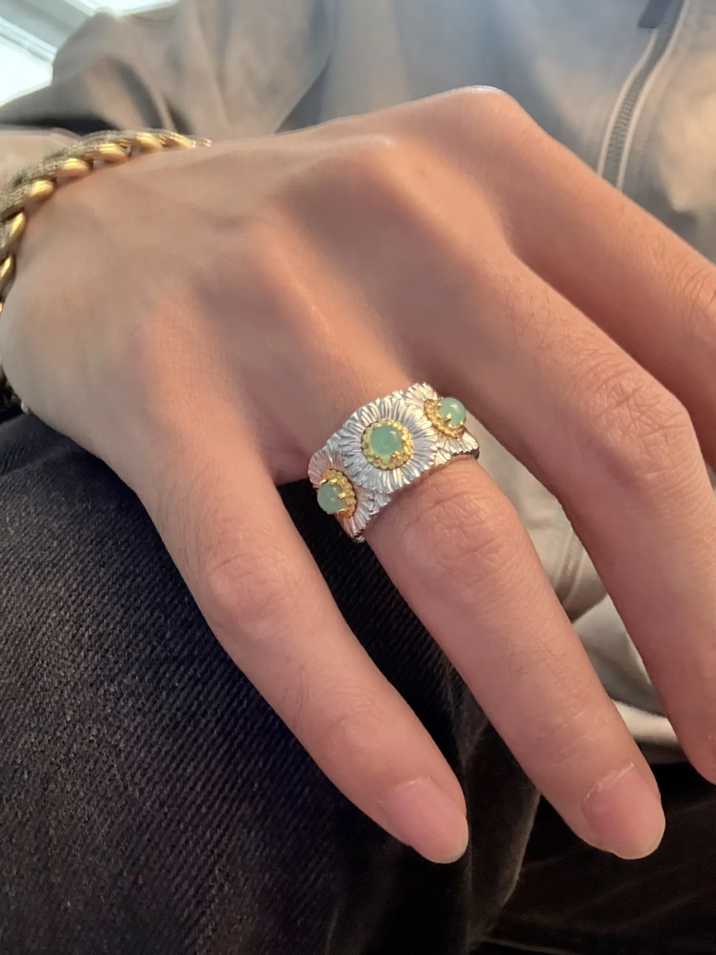 Blossoms Daisy Ring with Amazonite D54516860 — view 9