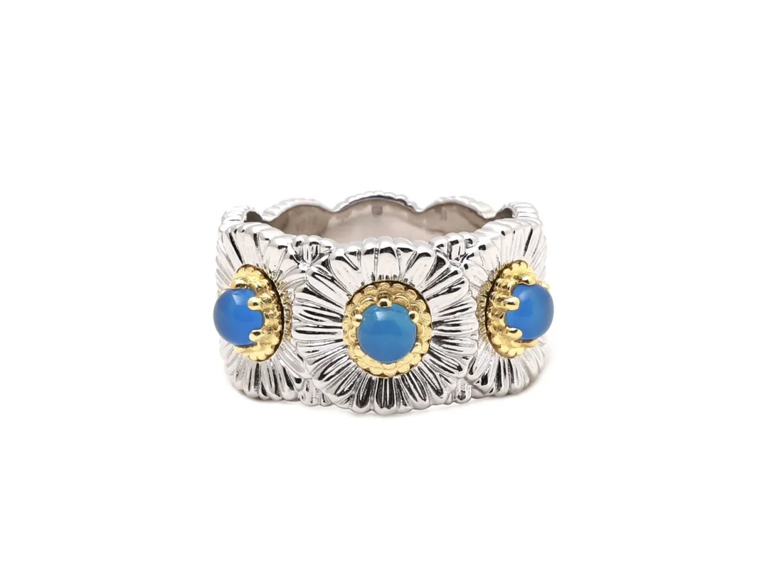 Buccellati Blossoms Daisy Ring with Pink Opal D54516859 — view 3