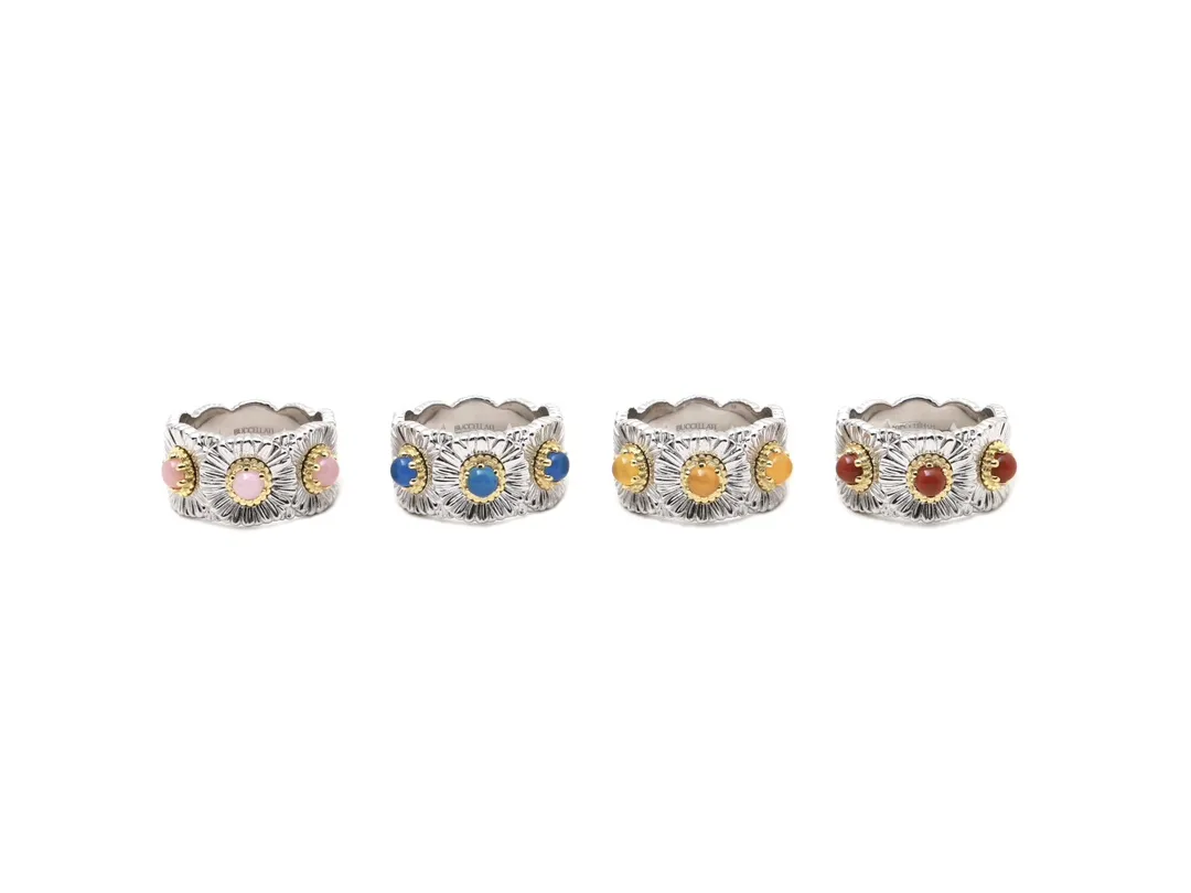 Buccellati Blossoms Daisy Ring with Pink Opal D54516859 — view 5