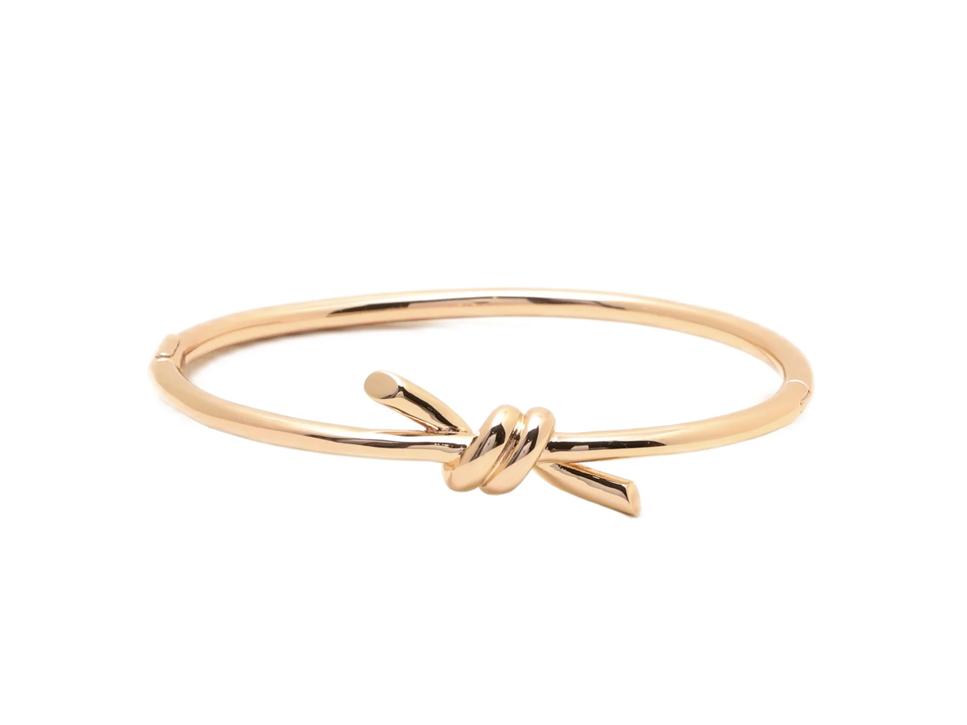 Knot Bangle in Silver-Tone (Gold-Plated Brass) D15517675 — view 2