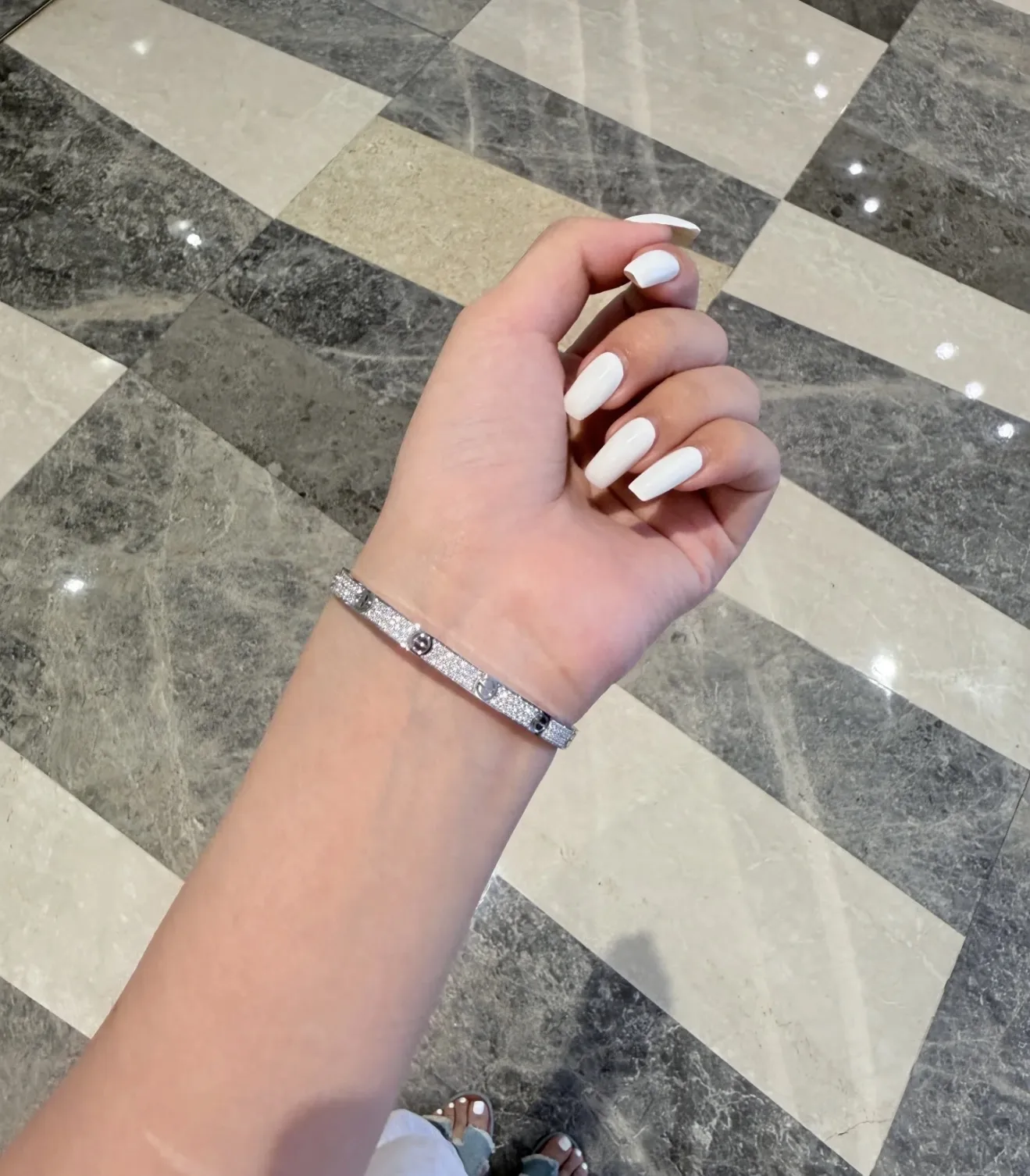 Love Pave Diamond Bangle (Gold-Plated Brass) D29516891 — view 8
