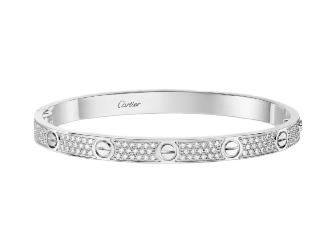 Love Pavé Diamond-Set Bangle (Gold-Plated Brass) D29516892